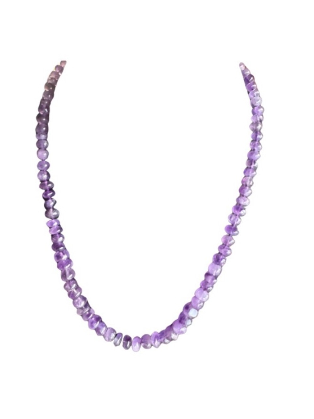 Polished Amethyst Gemstone Necklace